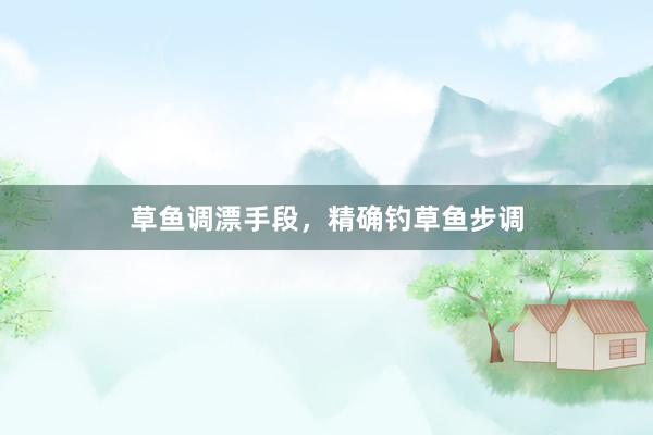 草鱼调漂手段，精确钓草鱼步调