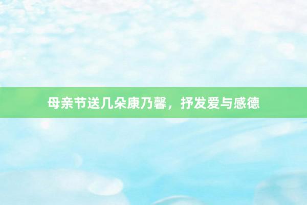 母亲节送几朵康乃馨，抒发爱与感德